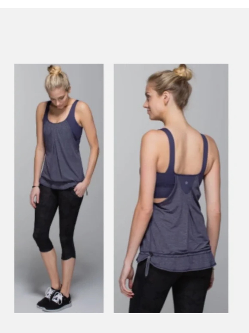 Lululemon run times tank with built in bra and drawstring waist 10